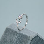 Moonstone Sun & Moon Open Ring