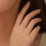 Moonstone Sun & Moon Open Ring