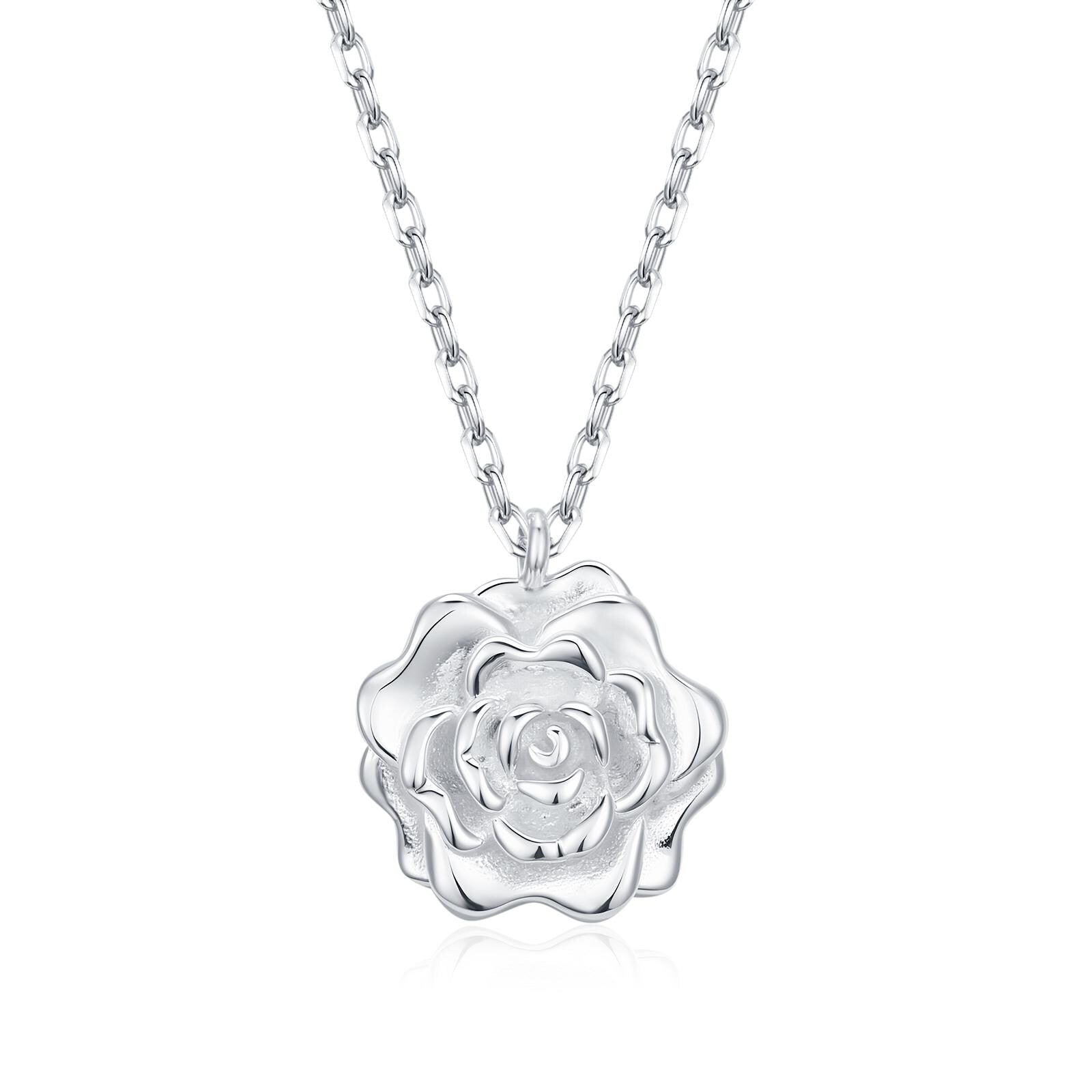 Rose Flower Pendant Necklace