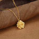 Rose Flower Pendant Necklace