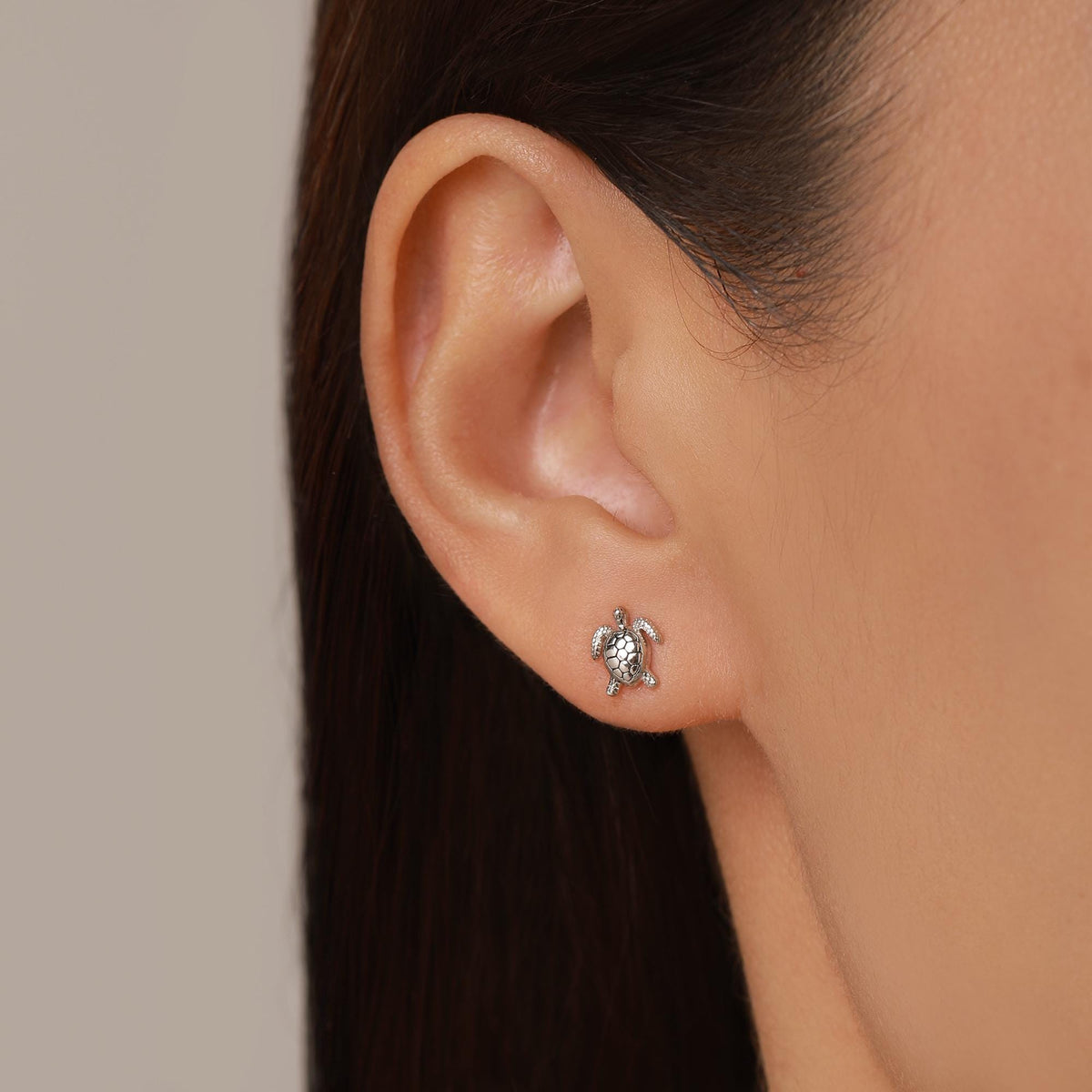 Mismatched Manta Ray and Sea Turtle Stud Earrings