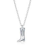 Cowboy Boot Pendant Necklace