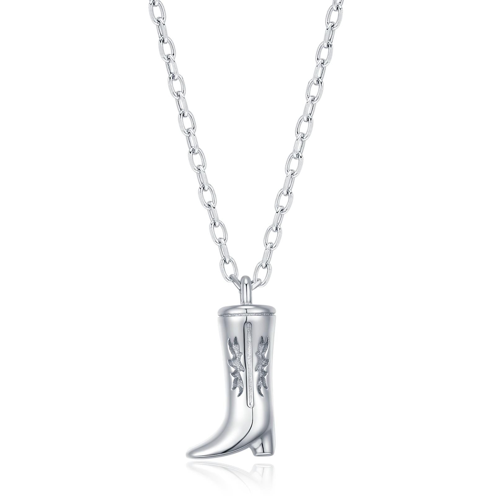 Cowboy Boot Pendant Necklace