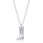 Cowboy Boot Pendant Necklace