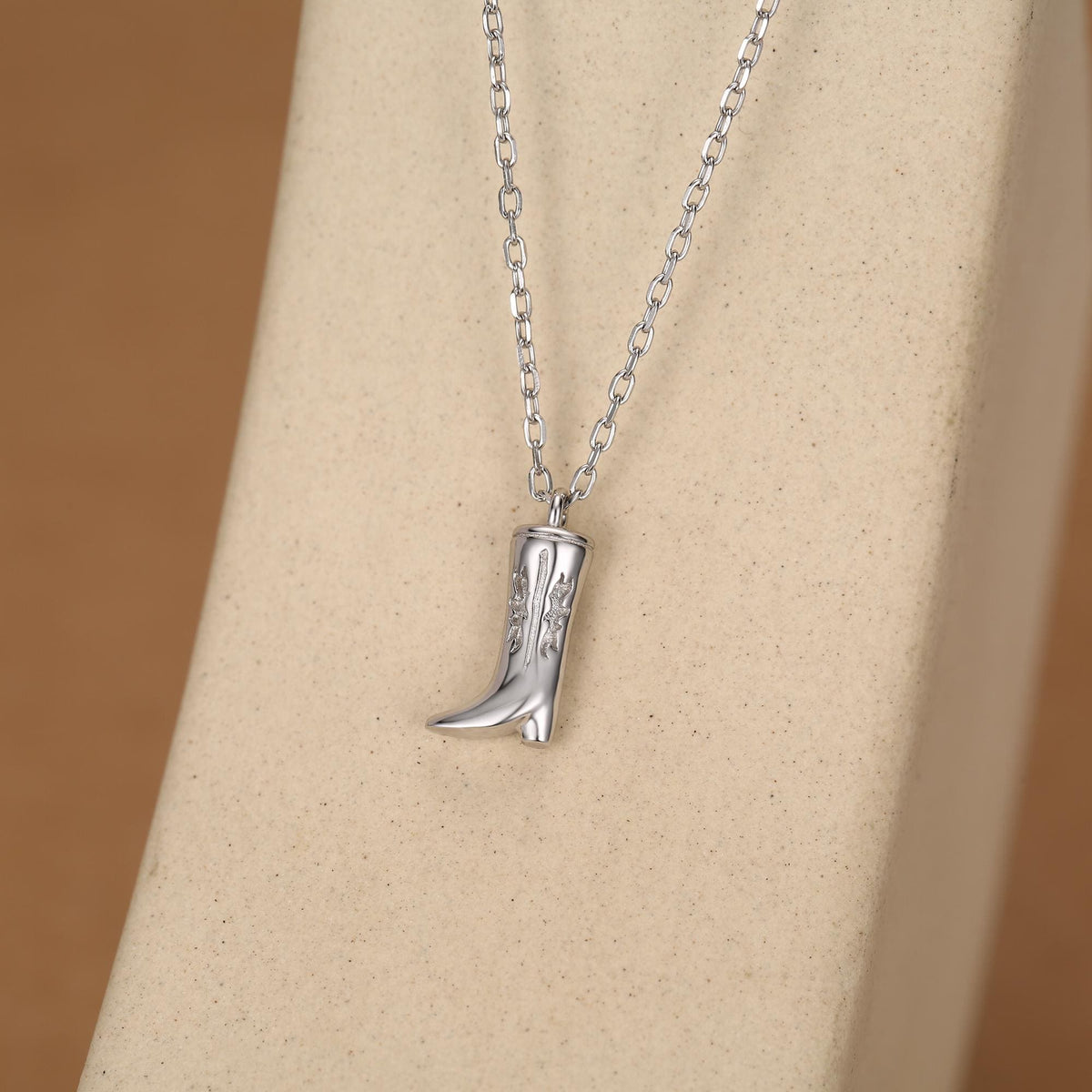 Cowboy Boot Pendant Necklace