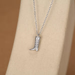 Cowboy Boot Pendant Necklace