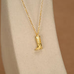 Cowboy Boot Pendant Necklace
