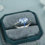 Sterling Silver Blue Dragon Sea Slug Enamel Ring