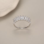 Sterling Silver Baguette CZ Eternity Ring