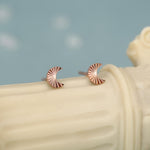 Sterling Silver Sunburst Crescent Moon Stud Earrings