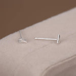 Sterling Silver Sunburst Half Moon Stud Earrings