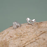 Sterling Silver Mismatched Ribcage and Pelvis Stud Earrings