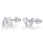Sterling Silver Mismatched Ribcage and Pelvis Stud Earrings