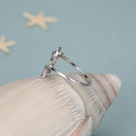 Sterling Silver Manta Ray and Whale Shark Adjustable Ring