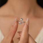 Sterling Silver Manta Ray and Whale Shark Adjustable Ring
