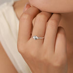 Sterling Silver Diamond Cut Starburst Ring