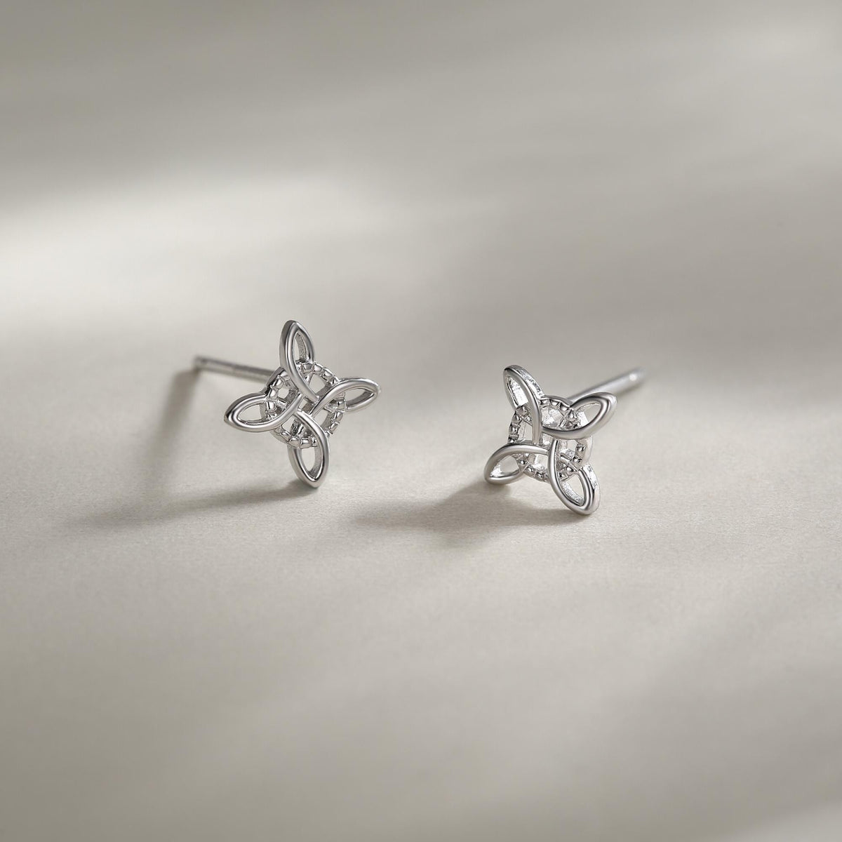 Sterling Silver Celtic Knot Stud Earrings