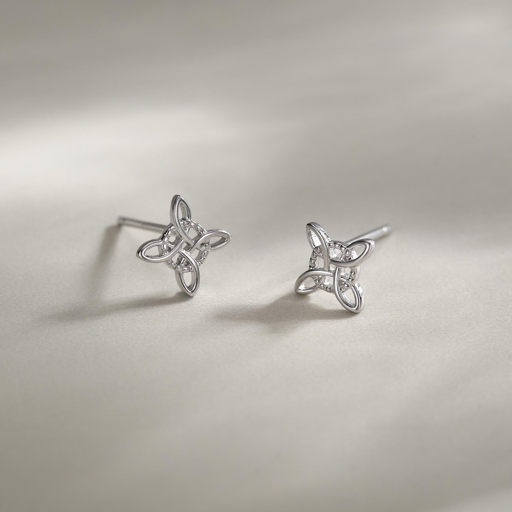 Sterling Silver Celtic Knot Stud Earrings