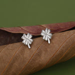 Sterling Silver Four Leaf Clover Stud Earrings