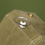 Sterling Silver Enamel Axolotl Adjustable Ring