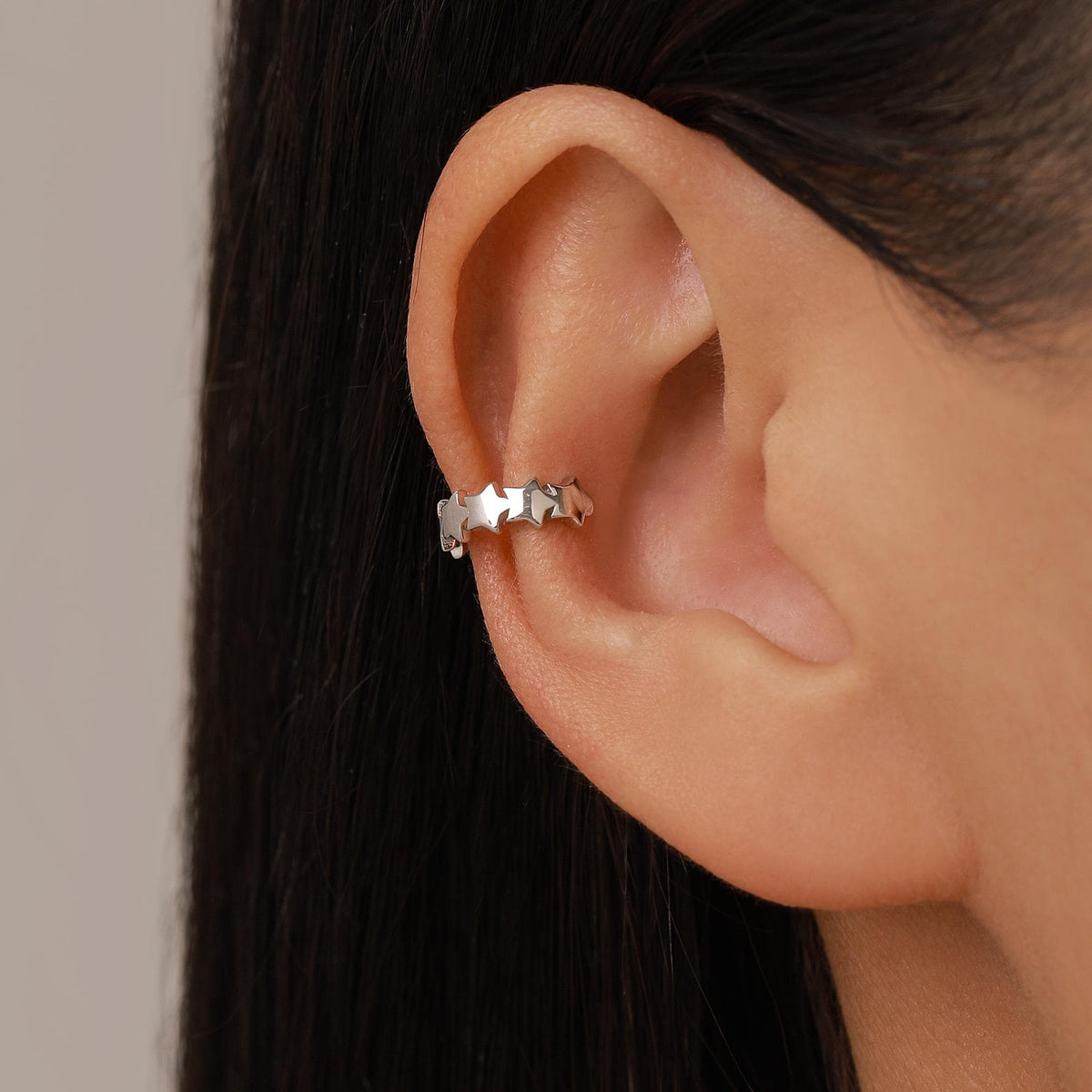 Sterling Silver Starband Ear Cuff