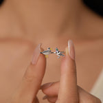 Sterling Silver Seagull and Pigeon Adjustable Ring