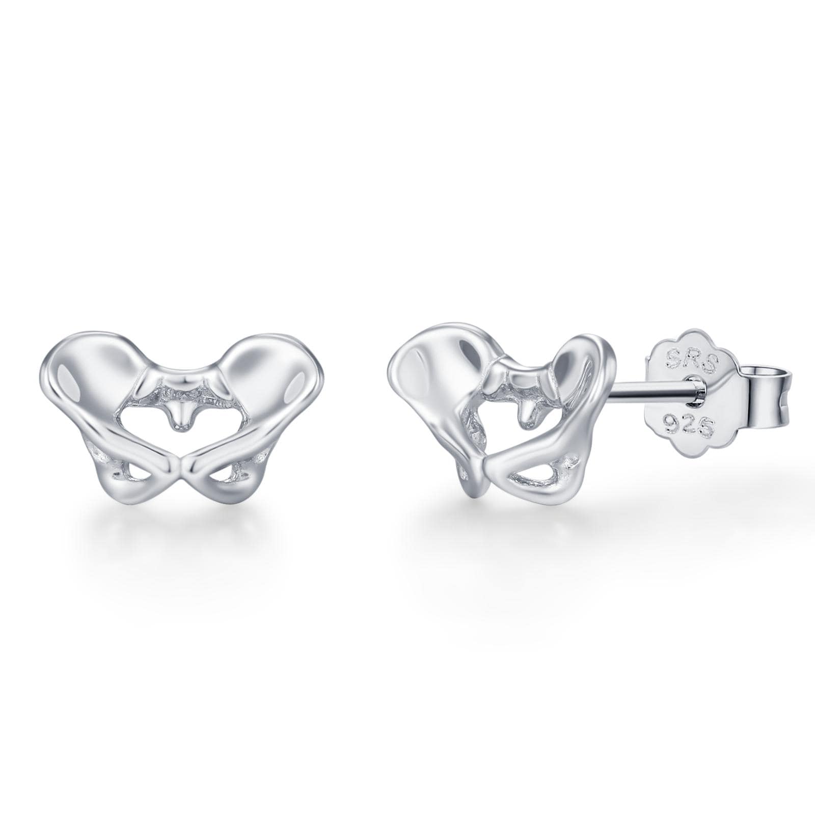 Sterling Silver Pelvis Stud Earrings
