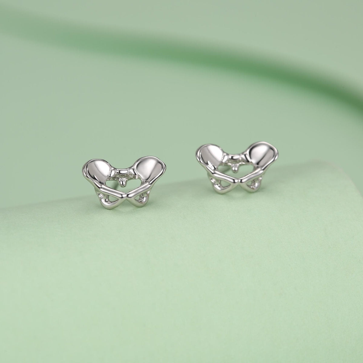 Sterling Silver Pelvis Stud Earrings