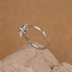 Vintage Pear Cut Amethyst Crown Halo Ring