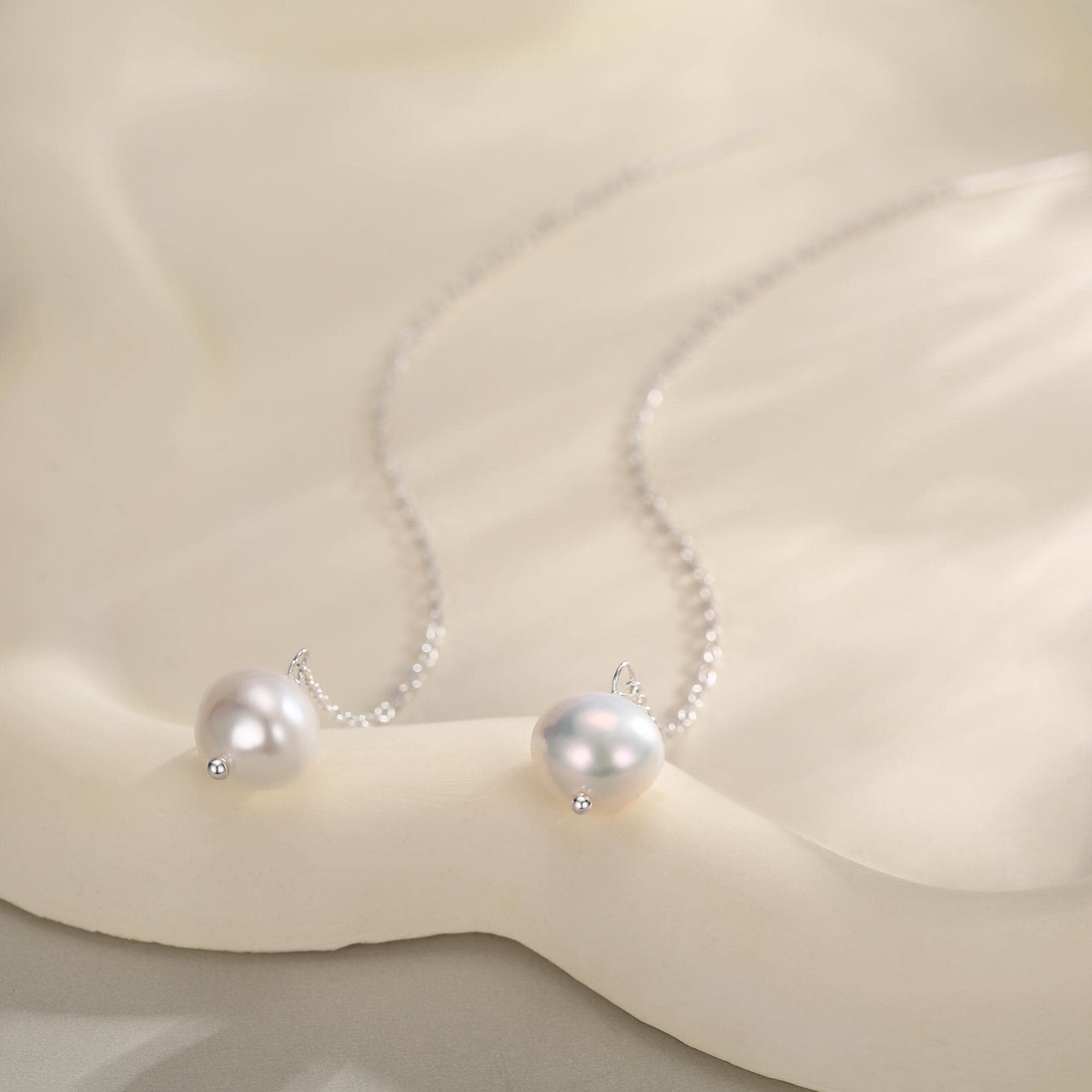Baroque Freshwater Pearl Threader Earrings