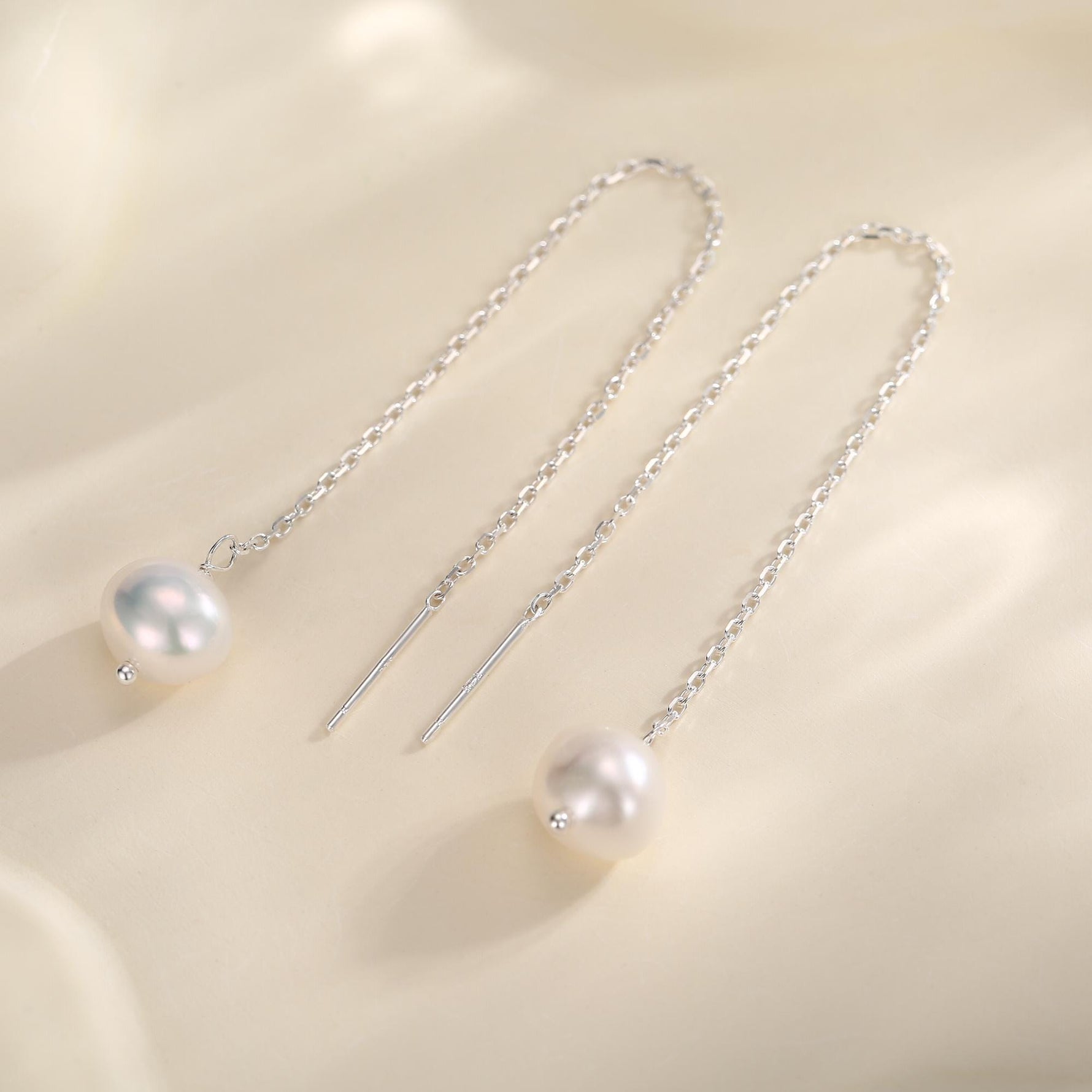 Baroque Freshwater Pearl Threader Earrings