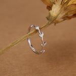 Minimalist Olive Branch Stacking Ring