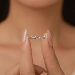 Minimalist Olive Branch Stacking Ring