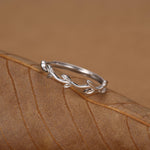 Minimalist Olive Branch Stacking Ring