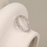 Sterling Silver Pretty Forget-me-not Flower Floral Motif Ring, Nature Inspired Jewellery, Adjustable Size