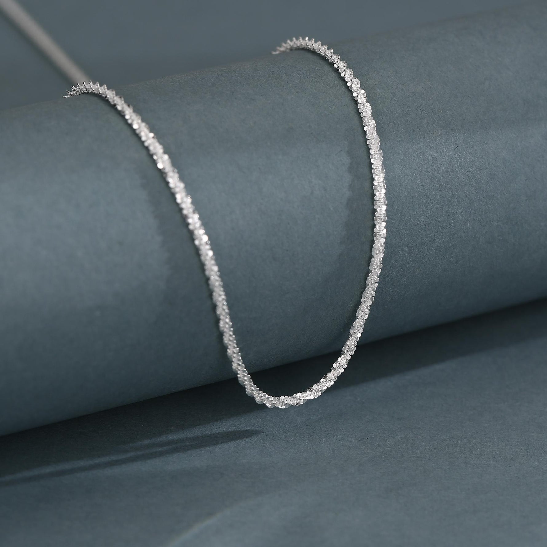 Sterling Silver Sparkle Chain Necklace, Margarita Chain Necklace or Bracelet, Various Length, Sparkly Chain Necklace, Sparkling Chain
