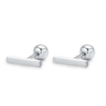 Tiny Bar Screw Back Earrings in Sterling Silver, Silver, Gold or Rose Gold, Piercing Jewellery, Helix Earrings, Cartilage Earrings