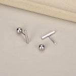 Tiny Bar Screw Back Earrings in Sterling Silver, Silver, Gold or Rose Gold, Piercing Jewellery, Helix Earrings, Cartilage Earrings