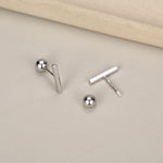 Tiny Bar Screw Back Earrings in Sterling Silver, Silver, Gold or Rose Gold, Piercing Jewellery, Helix Earrings, Cartilage Earrings