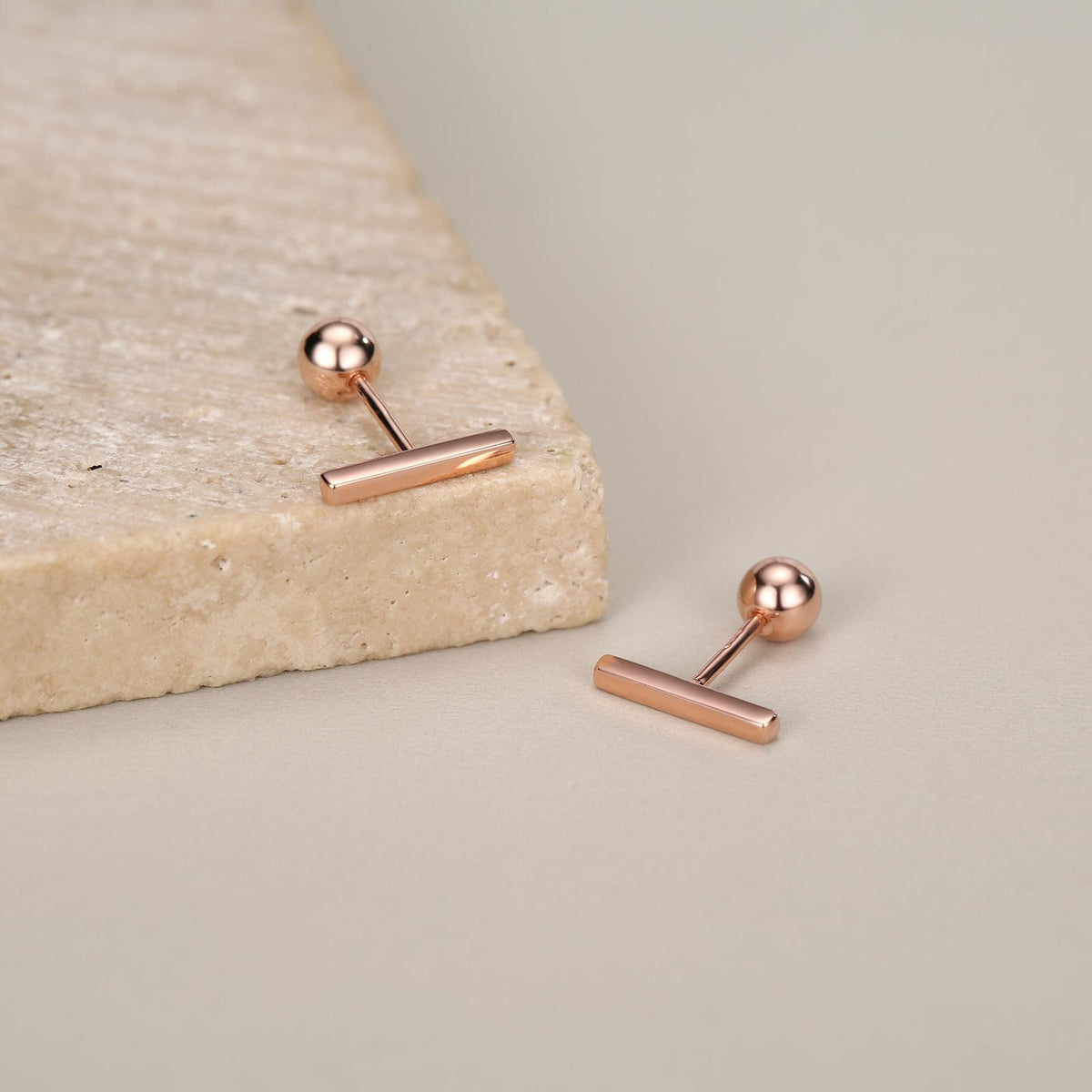 Tiny Bar Screw Back Earrings in Sterling Silver, Silver, Gold or Rose Gold, Piercing Jewellery, Helix Earrings, Cartilage Earrings