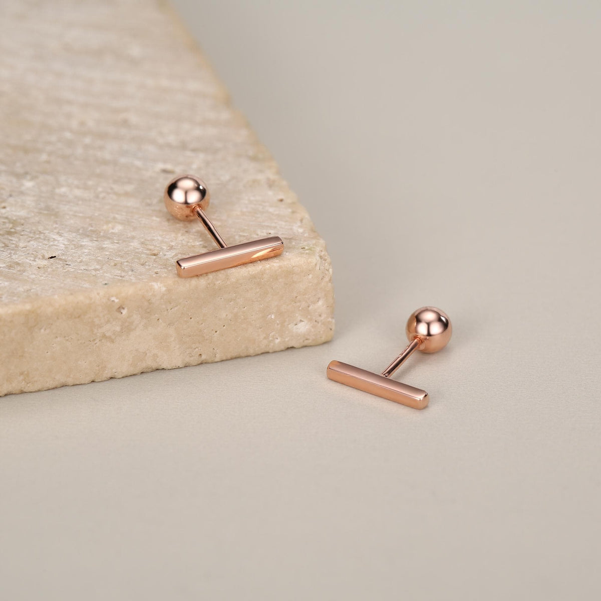 Tiny Bar Screw Back Earrings in Sterling Silver, Silver, Gold or Rose Gold, Piercing Jewellery, Helix Earrings, Cartilage Earrings