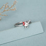 Delicate Robin Bird Motif Ring
