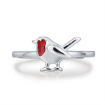 Delicate Robin Bird Motif Ring