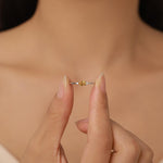 Citrine CZ Oval Cut Gemstone Ring