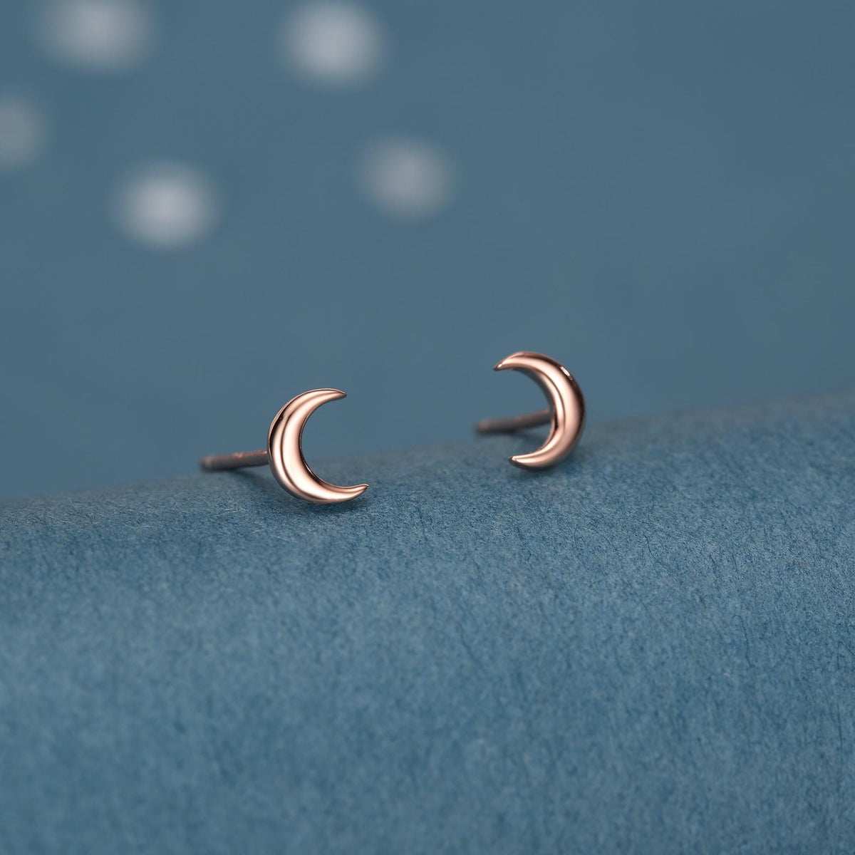 Extra Tiny Crescent Moon Stud Earrings in Sterling Silver - Silver or Gold or Rose Gold - New Moon Earrings - Petite Stud Earrings