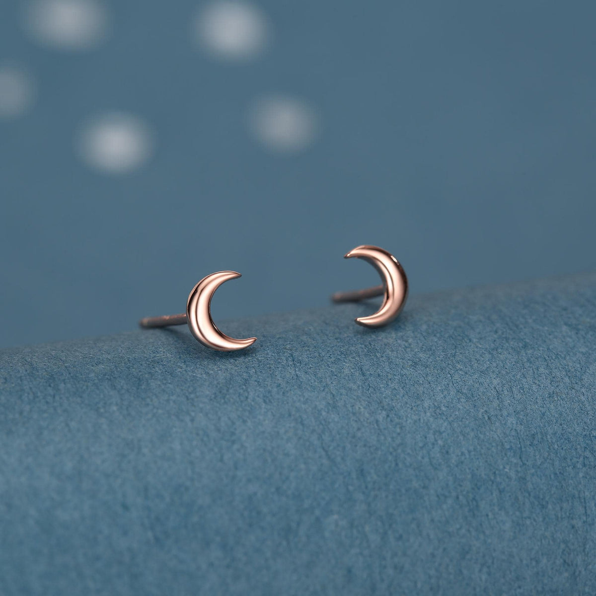 Extra Tiny Crescent Moon Stud Earrings in Sterling Silver - Silver or Gold or Rose Gold - New Moon Earrings - Petite Stud Earrings