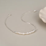 Sterling Silver Irregular Shape Freshwater Pearl Bracelet