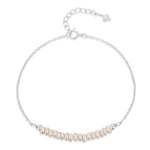 Sterling Silver Irregular Shape Freshwater Pearl Bracelet