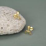 Sterling Silver Bacteriophage 16G Internally Threaded Flat Back Earring