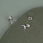 Sterling Silver Bacteriophage 16G Internally Threaded Flat Back Earring